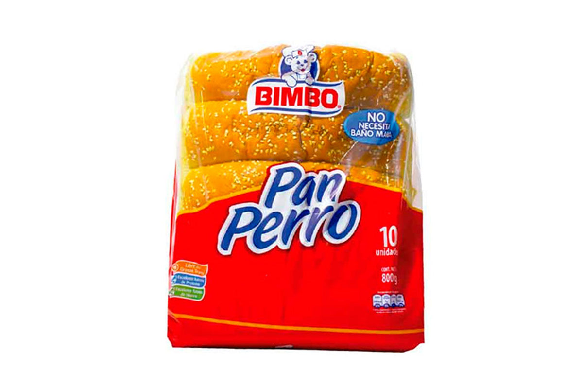 Pan Perro (Grande) Bolsa 10 Unidades 800Gr Bimbo