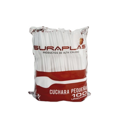 Cuchara Pequeña Blanca 100 Unidades Suraplast